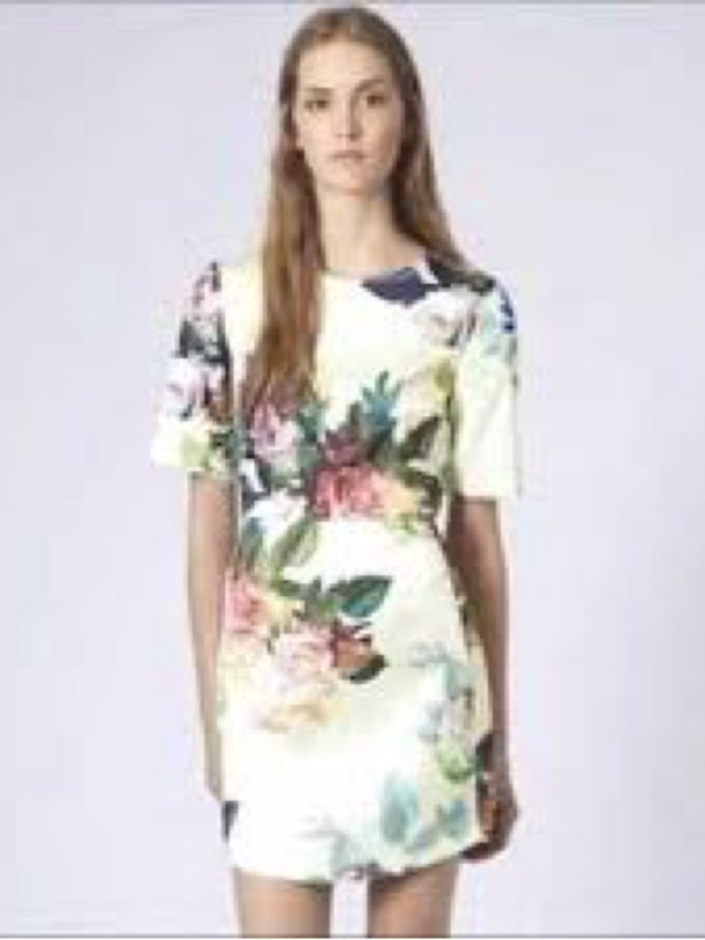 EUC Topshop Floral Print Mini Dress - Picture 1 of 7